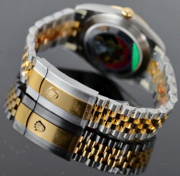 Đồng Hồ Rolex DateJust Replica Cao Cấp Mặt Khảm Xà Cừ Dây Đeo Jubilee Nhà Máy GM 41mm (1)
