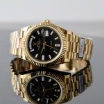 Đồng Hồ Rolex Day-Date Mặt Đen Rep 11 Trọng Lượng 184 Grams Nhà Máy QF 40mm (2)
