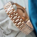 Đồng Hồ Rolex Day-Date Mặt Xanh Lục Lam Chế Tác Bọc Vàng Hồng Xưởng GM 36mm (2)