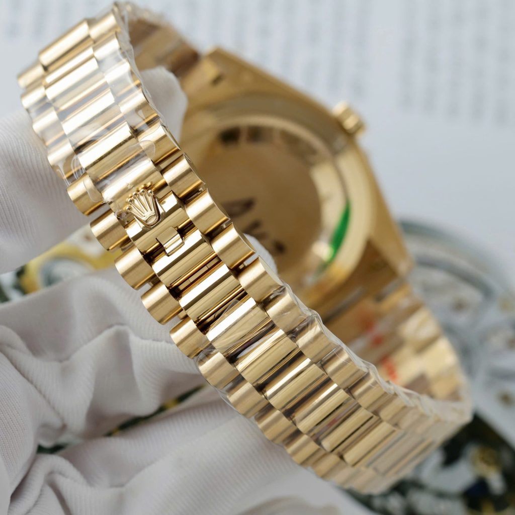 Đồng Hồ Rolex Day-Date Replica 11 Mặt Đen Cọc Số Dạ Quang Xưởng GM 40mm (2)