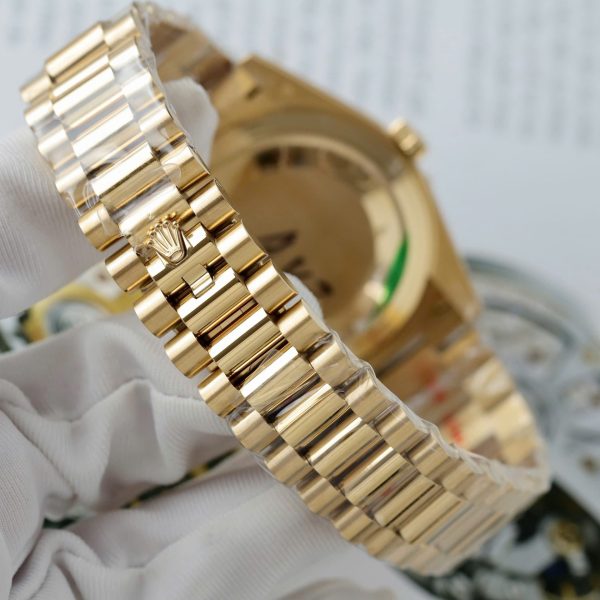 Đồng Hồ Rolex Day-Date Replica 11 Mặt Đen Cọc Số Dạ Quang Xưởng GM 40mm (2)
