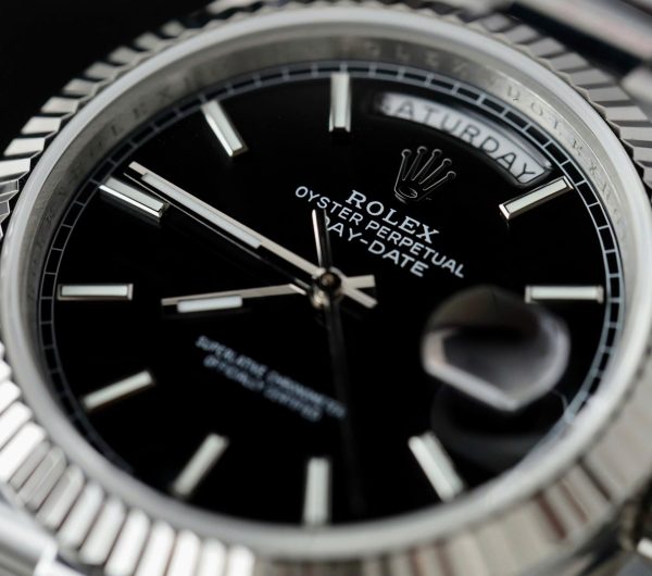Đồng Hồ Rolex Day-Date Replica 11 Mặt Đen Cọc Số Dạ Quang Xưởng GM 40mm (12)