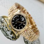 Đồng Hồ Rolex Day-Date Replica 11 Mặt Đen Cọc Số Dạ Quang Xưởng GM 40mm (2)