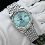 Đồng Hồ Rolex Day-Date Replica 11 Mặt Xanh Băng Hoạ Tiết Chéo Xưởng GM 40mm (2)