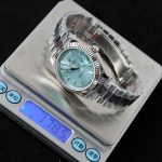 Đồng Hồ Rolex Day-Date Replica 11 Mặt Xanh Băng Hoạ Tiết Chéo Xưởng GM 40mm (2)