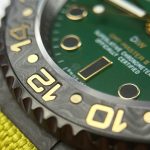 Đồng Hồ Rolex GMT-Master II Diw Replica 11 Vỏ Carbon Mặt Xanh Lá Cây 40mm (2)