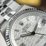 Đồng Hồ Rolex Land-Dweller 127234 Chế Tác Mặt Trắng Họa Tiết Tổ Ong 36mm (2)