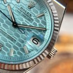 Đồng Hồ Rolex Land-Dweller 127236 Replica 11 Mặt Xanh Băng Họa Tiết Tổ Ong 36mm (2)