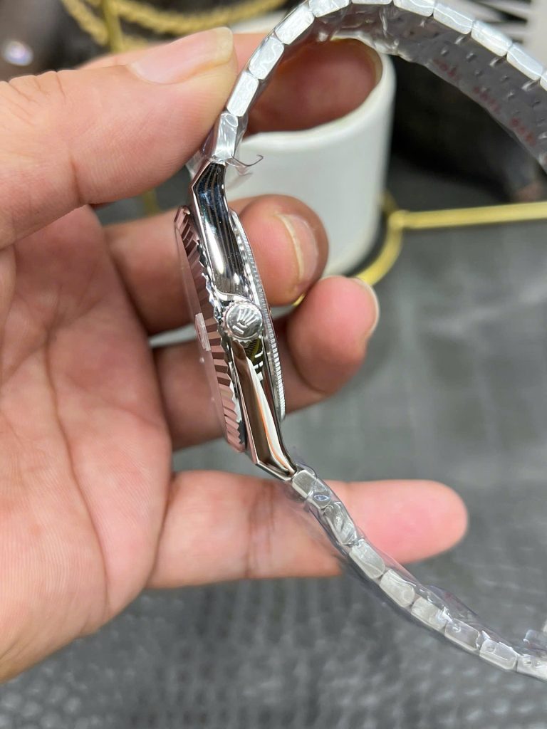 Đồng Hồ Rolex Land-Dweller 127334 Replica 11 Mặt Trắng Họa Tiết Tổ Ong 40mm (2)
