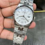 Đồng Hồ Rolex Land-Dweller 127334 Replica 11 Mặt Trắng Họa Tiết Tổ Ong 40mm (2)