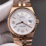 Đồng Hồ Rolex Land-Dweller 127335 Rep 11 Mạ Vàng Hồng Mặt Trắng Họa Tiết Tổ Ong 40mm (2)