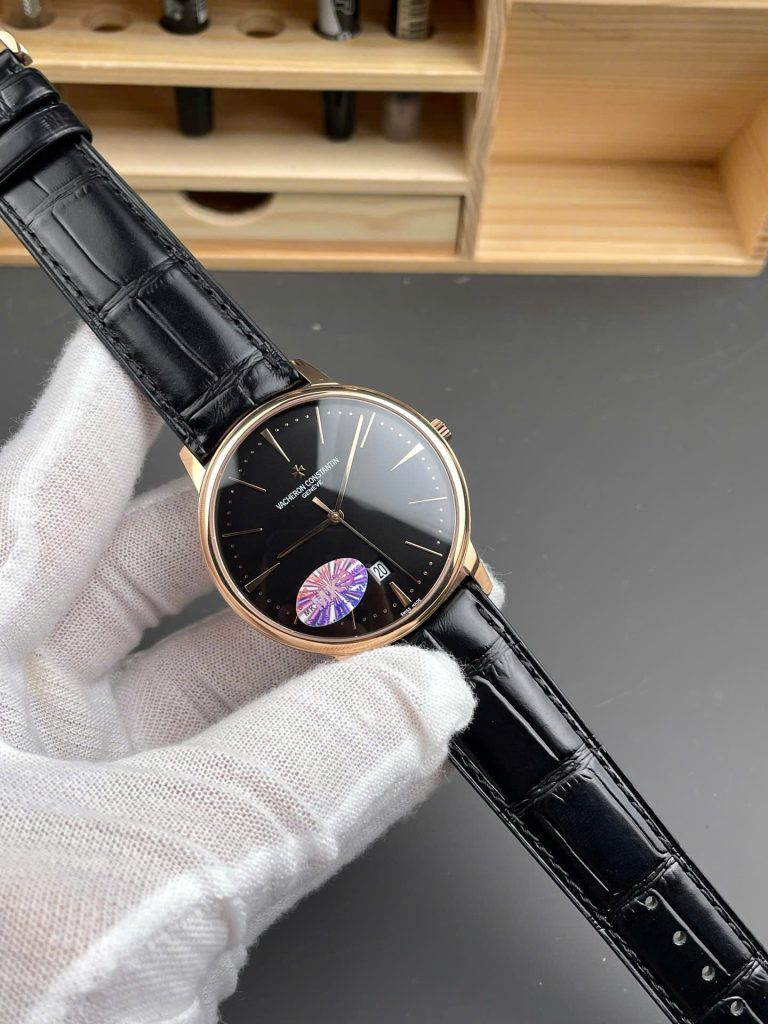 Đồng Hồ Vacheron Constantin Patrimony 85180 Rep 11 Màu Đen Dây Da Xưởng MKS 40mm (1)