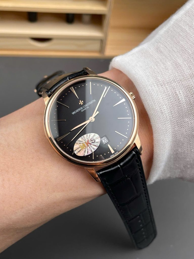 Đồng Hồ Vacheron Constantin Patrimony 85180 Rep 11 Màu Đen Dây Da Xưởng MKS 40mm (1)