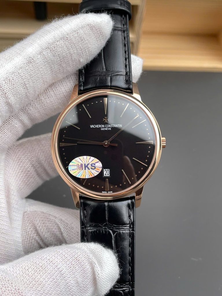 Đồng Hồ Vacheron Constantin Patrimony 85180 Rep 11 Màu Đen Dây Da Xưởng MKS 40mm (1)