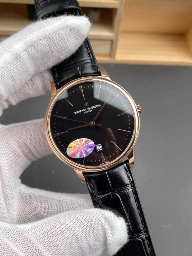 Đồng Hồ Vacheron Constantin Patrimony 85180 Rep 11 Màu Đen Dây Da Xưởng MKS 40mm (1)