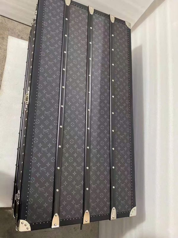 Rương Louis Vuitton LV Courrier Lozine 110 Replica 11 Họa Tiết Monogram Màu Xám 112x52x56 (2)