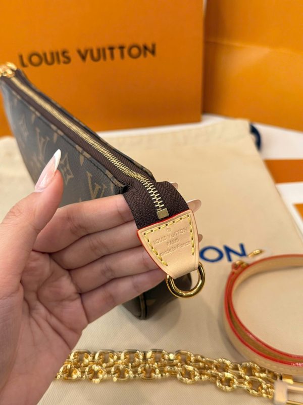 Túi Louis Vuitton LV Wallet On Chain Ivy Họa Tiết Monogram Màu Nâu Siêu Cấp 23.5x12x4 (2)