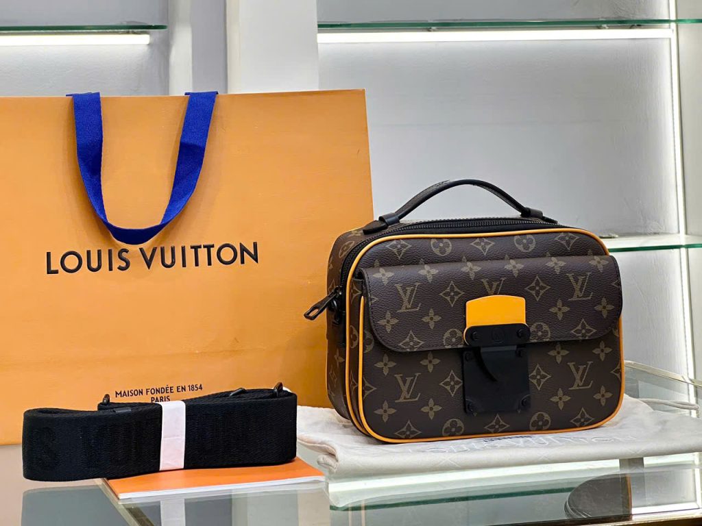 Túi Nam Đeo Chéo Louis Vuitton LV S-Lock Messenger Radiant Sun Màu Nâu Siêu Cấp 22x12x8cm (2)
