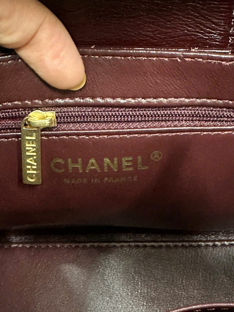 Túi Xách Chanel 23K Kelly Siêu Cấp Nữ Màu Đỏ Khóa Vàng 19x13x7cm (2)