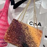 Túi Xách Chanel Classic Siêu Cấp Họa Tiết Đính Cườm 20cm (2)