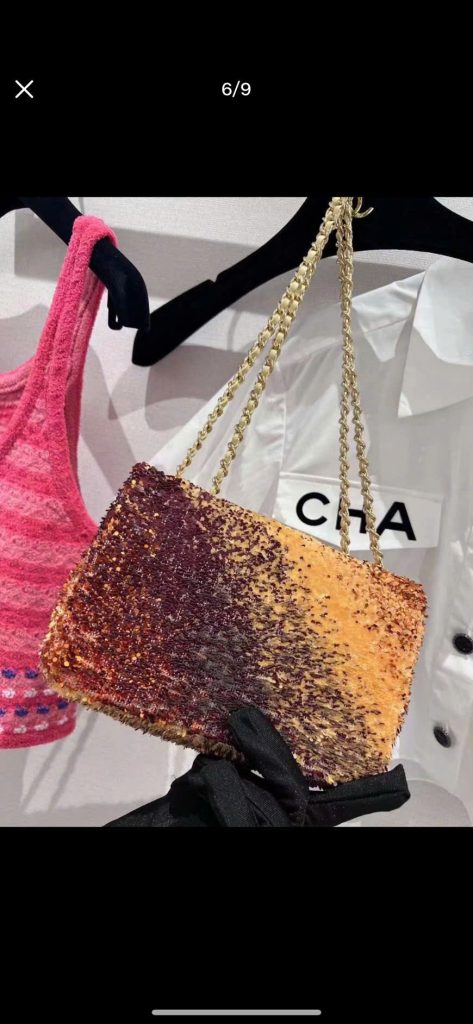 Túi Xách Chanel Classic Siêu Cấp Họa Tiết Đính Cườm 20cm (2)