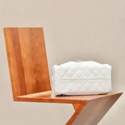 Túi Xách Chanel Jennie Like Auth Màu Trắng Dáng Hobo 26cm (2)