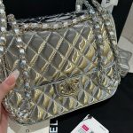 Túi Xách Chanel Nữ Like Auth Màu Bạc Chất Da Bóng 24x19cm (1)