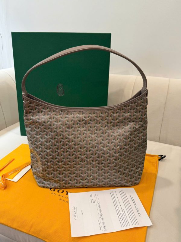 Túi Xách Goyard Boheme Hobo Like Auth Da Bê Họa Tiết Monogram 27x43x14cm (2)