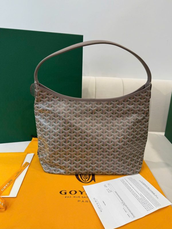 Túi Xách Goyard Boheme Hobo Like Auth Da Bê Họa Tiết Monogram 27x43x14cm (2)