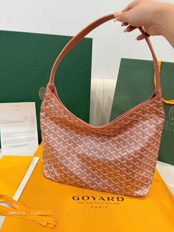 Túi Xách Goyard Boheme Hobo Rep 11 Da Bê Màu Hồng 27x43x14cm (2)