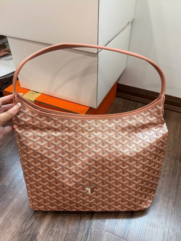 Túi Xách Goyard Boheme Hobo Rep 11 Da Bê Màu Hồng 27x43x14cm (2)