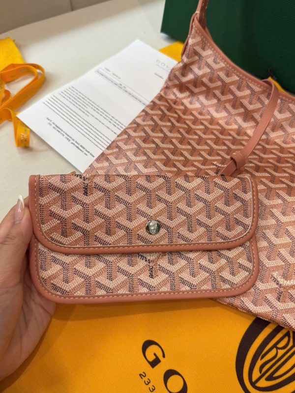 Túi Xách Goyard Boheme Hobo Rep 11 Da Bê Màu Hồng 27x43x14cm (2)