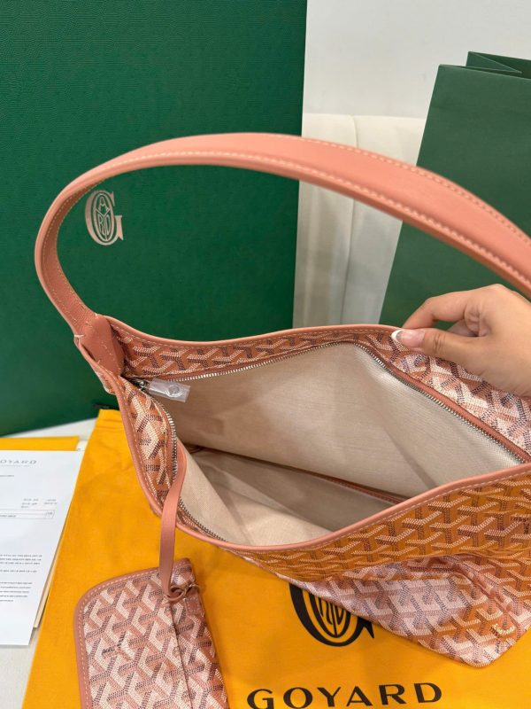 Túi Xách Goyard Boheme Hobo Rep 11 Da Bê Màu Hồng 27x43x14cm (2)