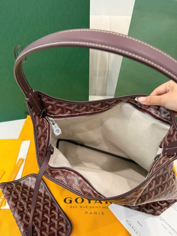 Túi Xách Goyard Boheme Hobo Siêu Cấp Da Bê Màu Đỏ 27x43x14cm (2)