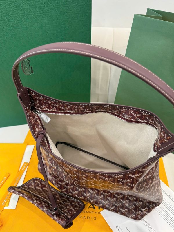 Túi Xách Goyard Boheme Hobo Siêu Cấp Da Bê Màu Đỏ 27x43x14cm (2)