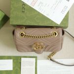 Túi Xách Gucci Marmont Like Auth Nữ Da Bò Màu Be Khoá Vàng 26cm (2)