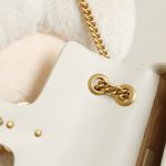 Túi Xách Gucci Marmont Siêu Cấp Da Bò Màu Trắng Khoá Vàng Hồng 26cm (2)
