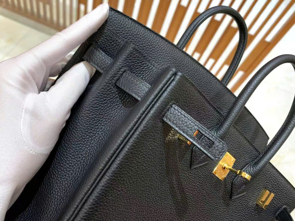 Túi Xách Hermes Birkin Replica Cao Cấp Màu Đen Da Nhập Khẩu 25cm (2)