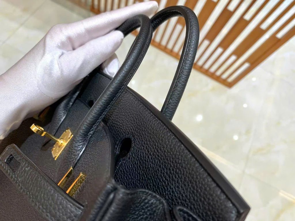 Túi Xách Hermes Birkin Replica Cao Cấp Màu Đen Da Nhập Khẩu 25cm (2)