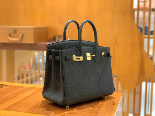 Túi Xách Hermes Birkin Replica Cao Cấp Màu Đen Da Nhập Khẩu 25cm (2)
