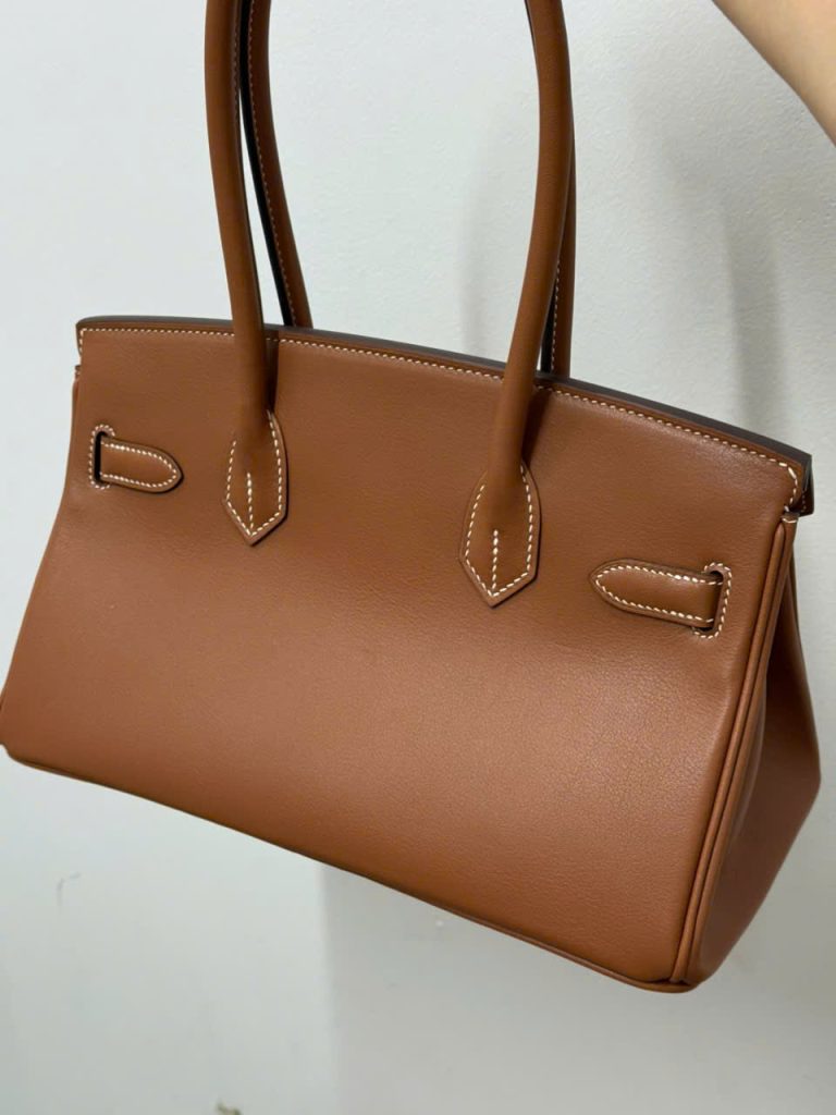 Túi Xách Hermes Birkin Siêu Cấp Nữ Màu Nâu Khóa Vàng 29cm (2)