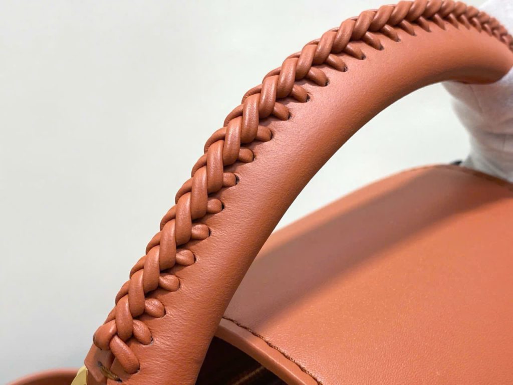 Túi Xách Louis Vuitton LV Capucines Siêu Cấp Chất Liệu Mây Tre Phối Da Màu Nâu 21cm (2)