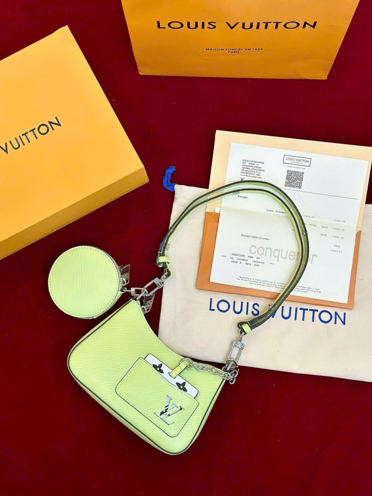 Túi Xách Louis Vuitton LV Marellini Siêu Cấp Nữ Màu Xanh Lá Cây 19x13.5x6 (2)