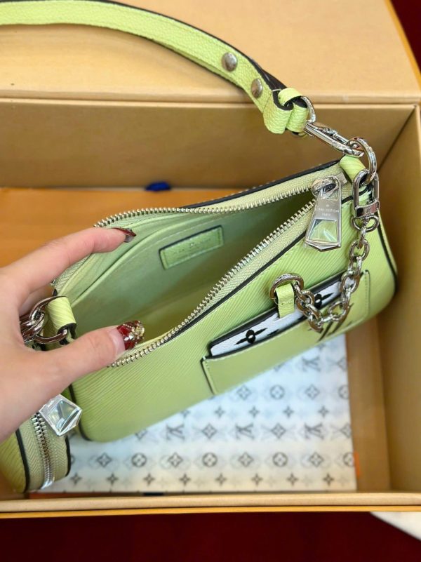Túi Xách Louis Vuitton LV Marellini Siêu Cấp Nữ Màu Xanh Lá Cây 19x13.5x6 (2)