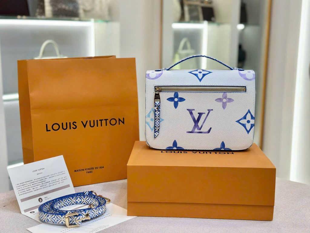 Túi Xách Louis Vuitton LV Metis Siêu Cấp Họa Tiết Monogram Màu Xanh 25cm (2)