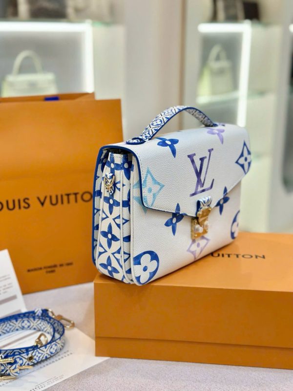 Túi Xách Louis Vuitton LV Metis Siêu Cấp Họa Tiết Monogram Màu Xanh 25cm (2)