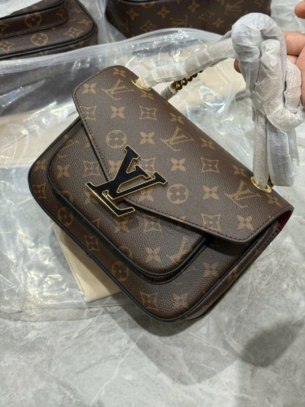 Túi Xách Louis Vuitton LV Passy Like Auth Họa Tiết Monogram Màu Nâu 24x17x12cm (2)