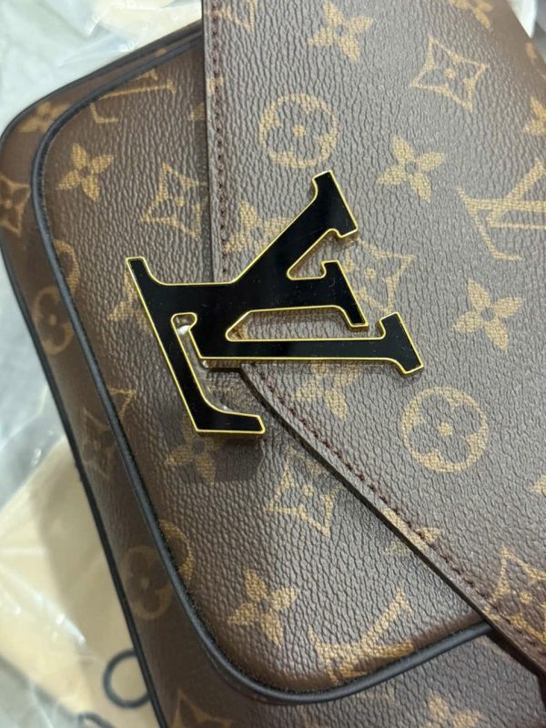 Túi Xách Louis Vuitton LV Passy Like Auth Họa Tiết Monogram Màu Nâu 24x17x12cm (2)