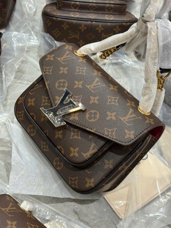 Túi Xách Louis Vuitton LV Passy Like Auth Họa Tiết Monogram Màu Nâu 24x17x12cm (2)