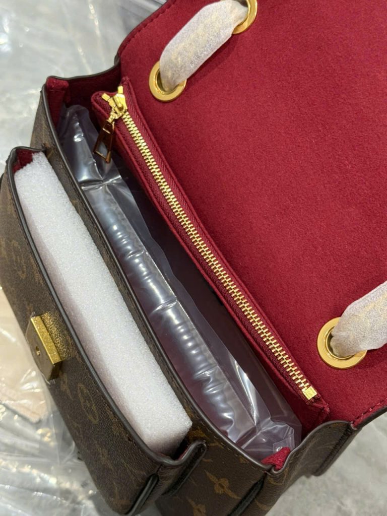 Túi Xách Louis Vuitton LV Passy Like Auth Họa Tiết Monogram Màu Nâu 24x17x12cm (2)